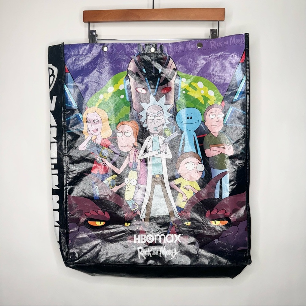 RARE NWOT WARNER BROS HBO MAX RICK & MORTY BACKPACK LARGE/XL 22.5” x 19” x 4”